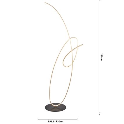 ONLI - LED Lampa podłogowa SIGN LED/42W/230V 4000K złota