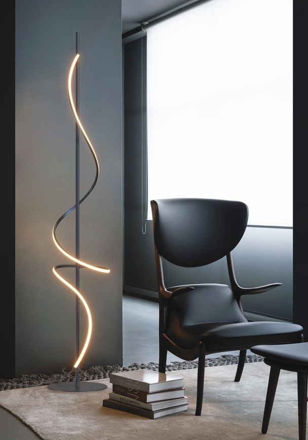 ONLI - LED Lampa podłogowa TWIST LED/24W/230V 4000K czarna