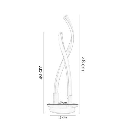 ONLI - LED Lampa stołowa DAFNE LED/12W/230V 4000K 48 cm czarna