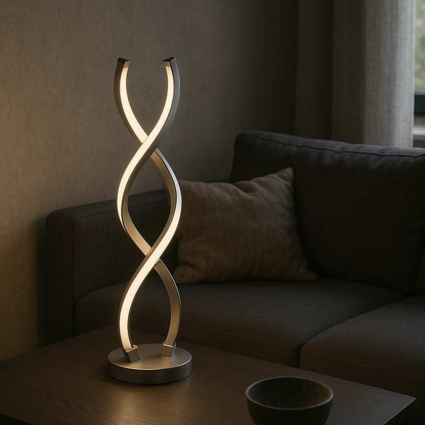 ONLI - LED Lampa stołowa DNA LED/12W/230V 4000K 48,5 cm srebrny