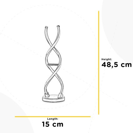 ONLI - LED Lampa stołowa DNA LED/12W/230V 4000K 48,5 cm srebrny