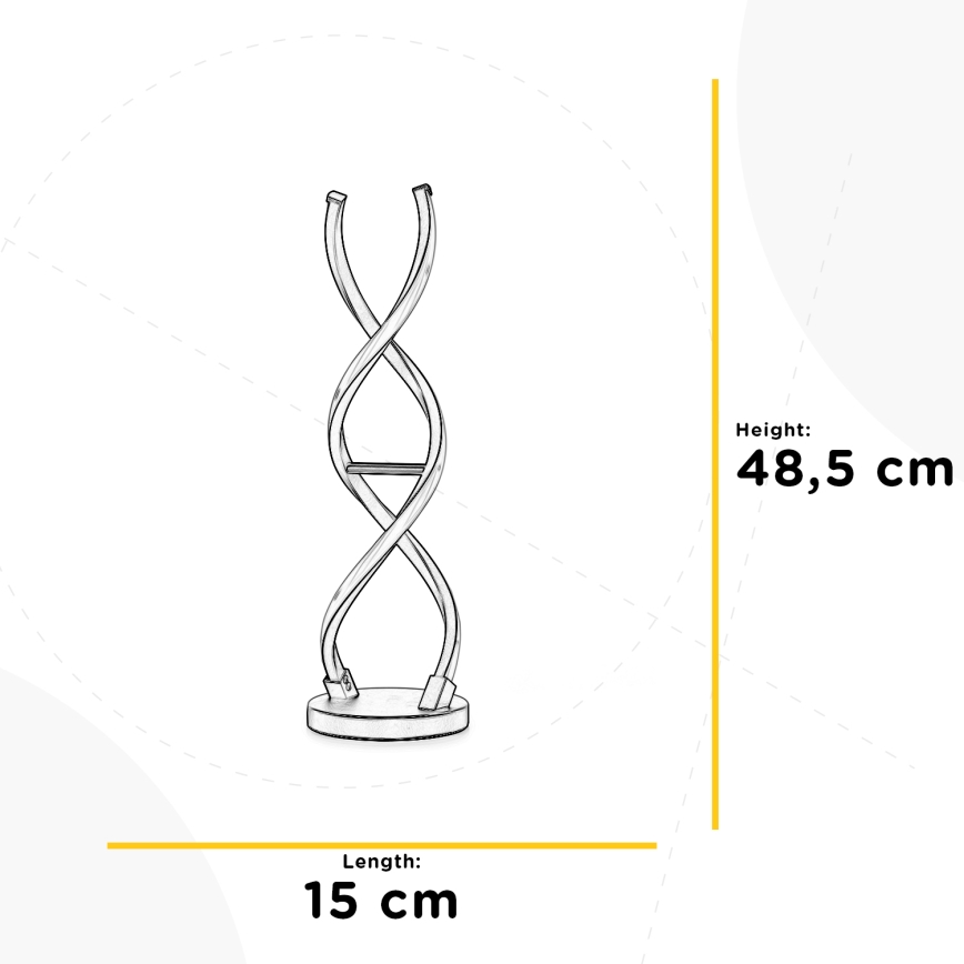 ONLI - LED Lampa stołowa DNA LED/12W/230V 4000K 48,5 cm srebrny