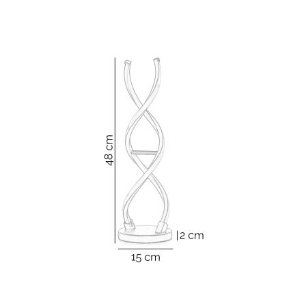 ONLI - LED Lampa stołowa DNA LED/12W/230V 4000K 48,5 cm srebrny