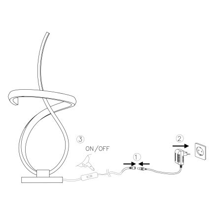 ONLI - LED Lampa stołowa KIRA LED/10W/230V 4000K 28 cm złota