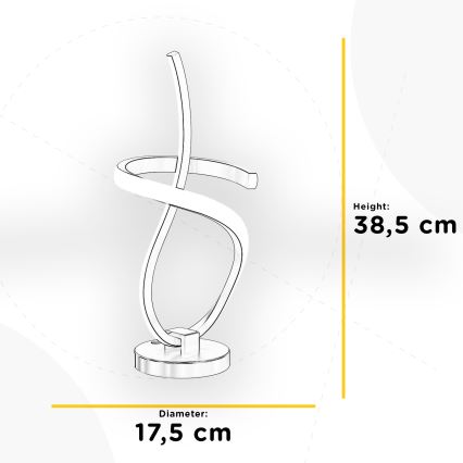 ONLI - LED Lampa stołowa KIRA LED/12W/230V 4000K 38,5 cm złota