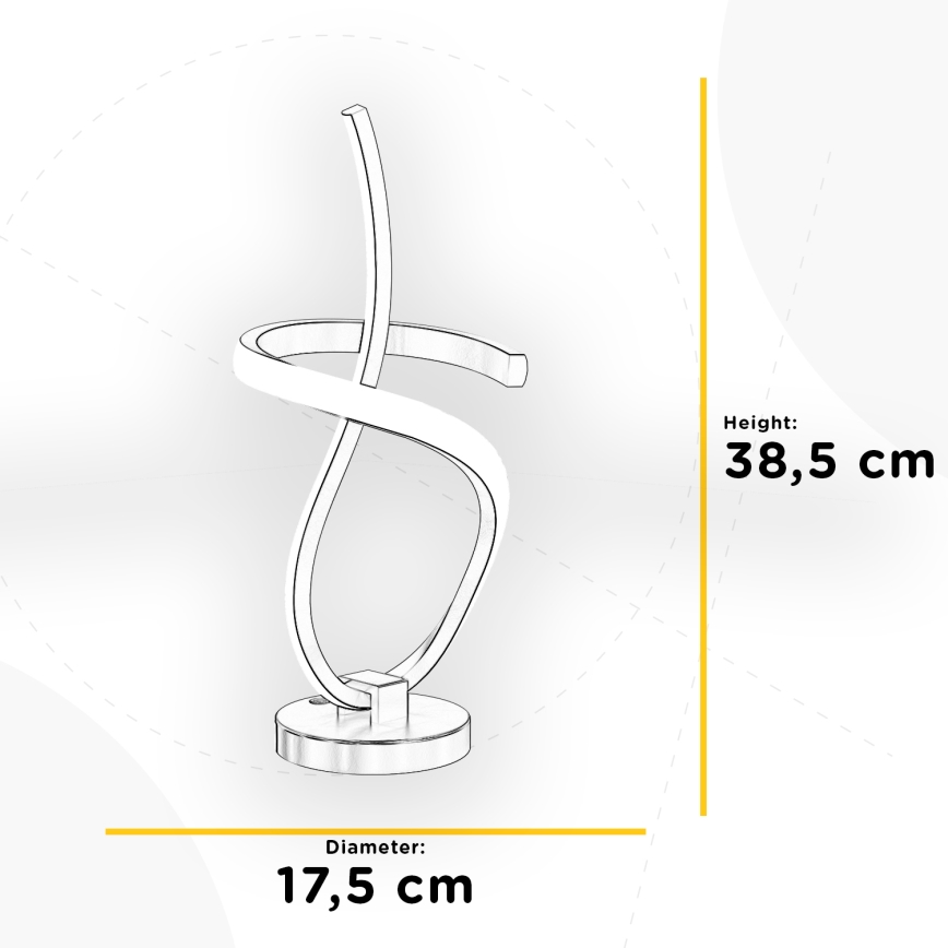ONLI - LED Lampa stołowa KIRA LED/12W/230V 4000K 38,5 cm złota