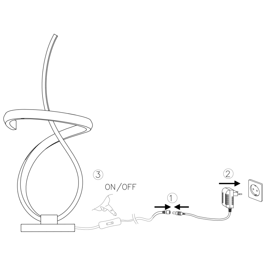 ONLI - LED Lampa stołowa KIRA LED/12W/230V 4000K 38,5 cm złota