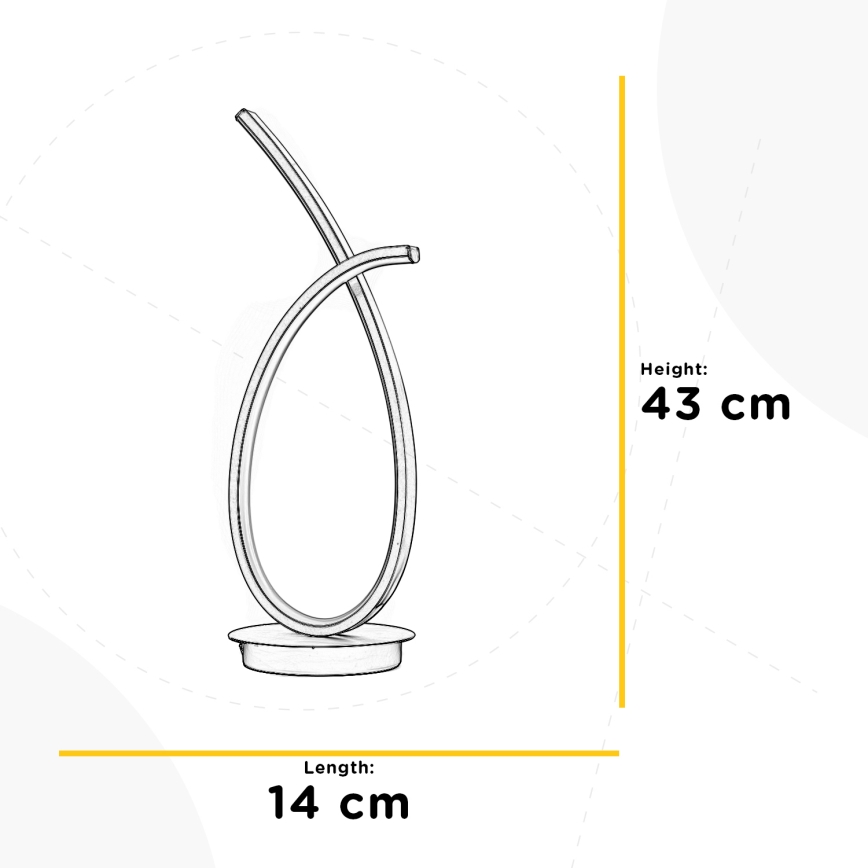 ONLI - LED Lampa stołowa SIGN LED/12W/230V 4000K 43 cm złota