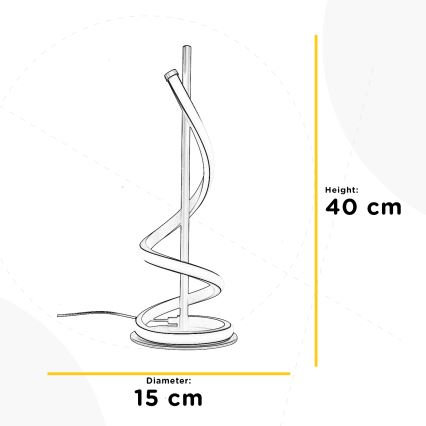 ONLI - LED Lampa stołowa TWIST LED/12W/230V 4000K 40 cm czarna
