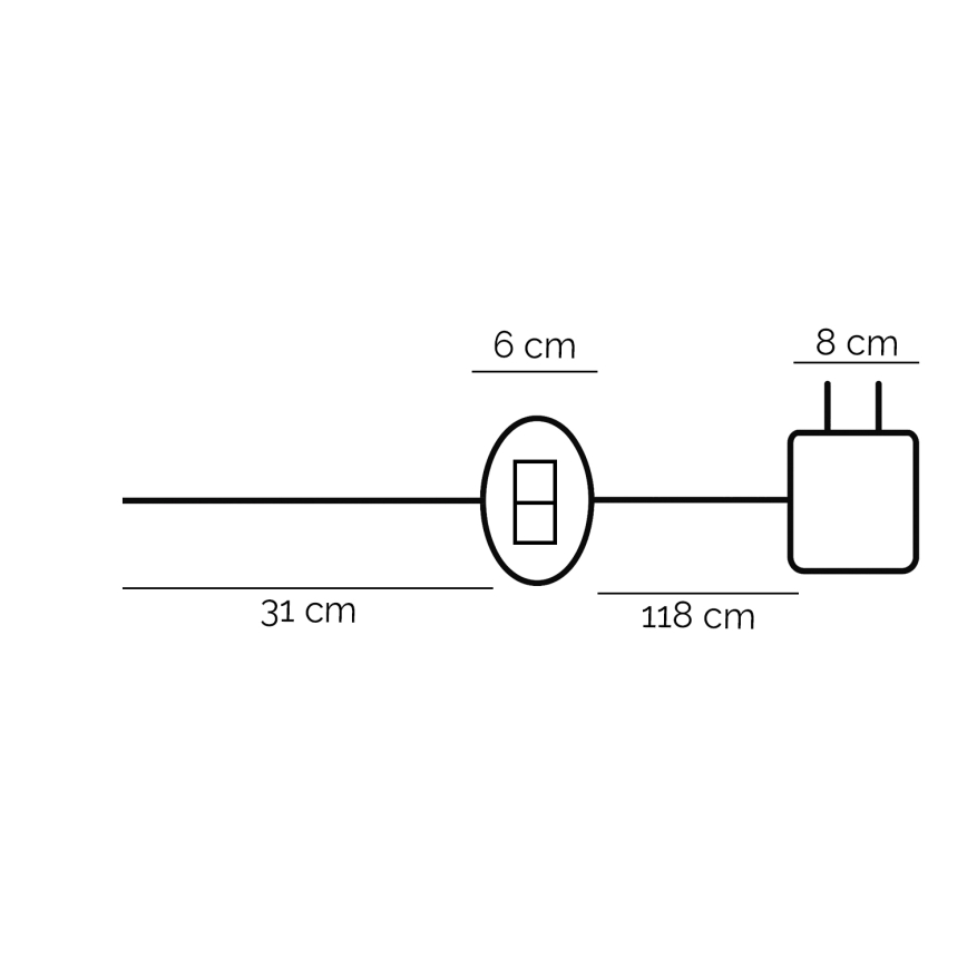 ONLI - LED Lampa stołowa TWIST LED/16W/230V 4000K 81 cm czarna