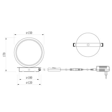 ONLI - LED Lampka biurkowa NOELIA LED/4W/230V 17 cm czarna
