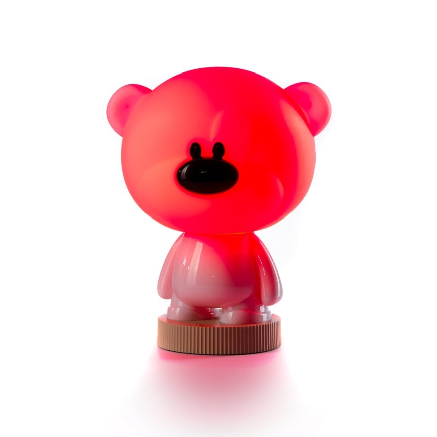 ONLI - LED RGB Dziecięca lampka nocna PUPPIES LED/3W/USB miś 30 cm