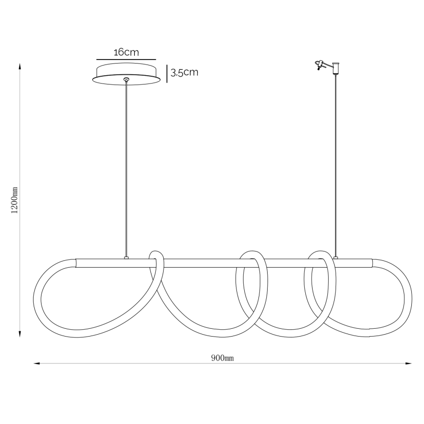 ONLI - LED Żyrandol na lince AMANDA LED/40W/230V 4500K matowy chrom