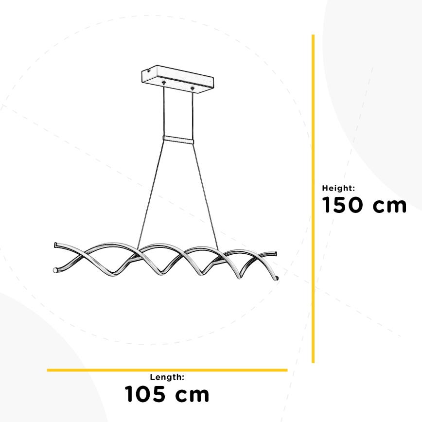 ONLI - LED Żyrandol na lince DNA LED/24W/230V 4000K srebrny