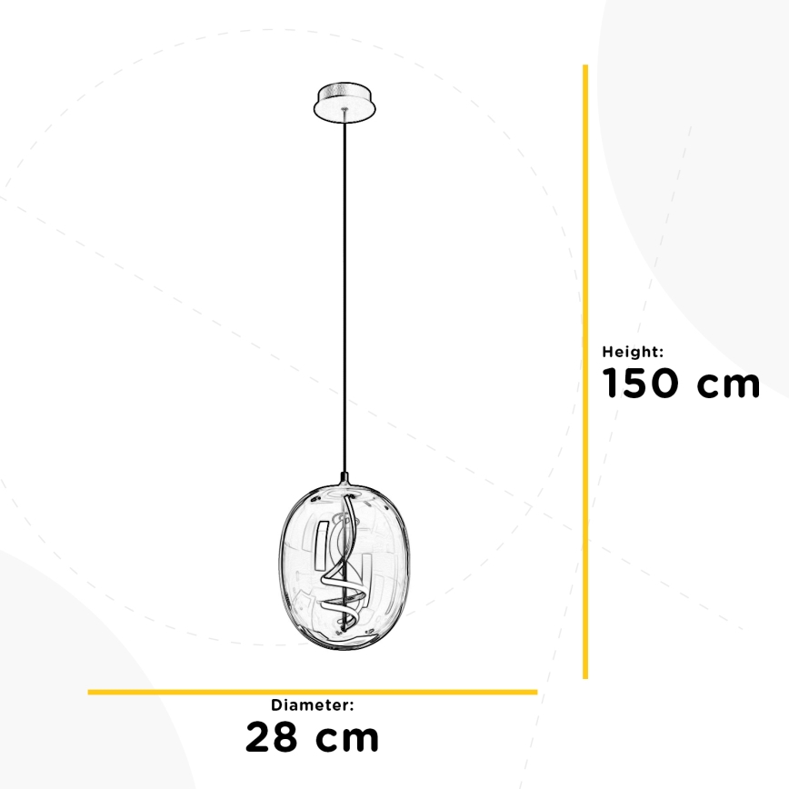 ONLI - LED Żyrandol na lince LILLY LED/12W/230V 4000K czarny