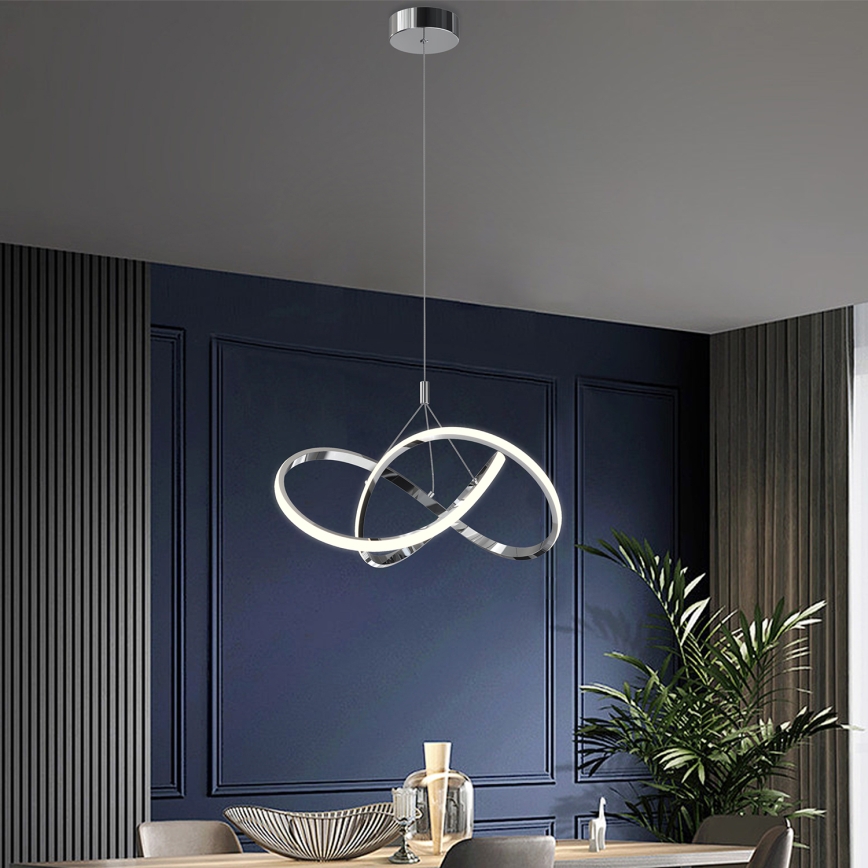 ONLI - LED Żyrandol na lince LOOP LED/40W/230V 4000K chrom błyszczący