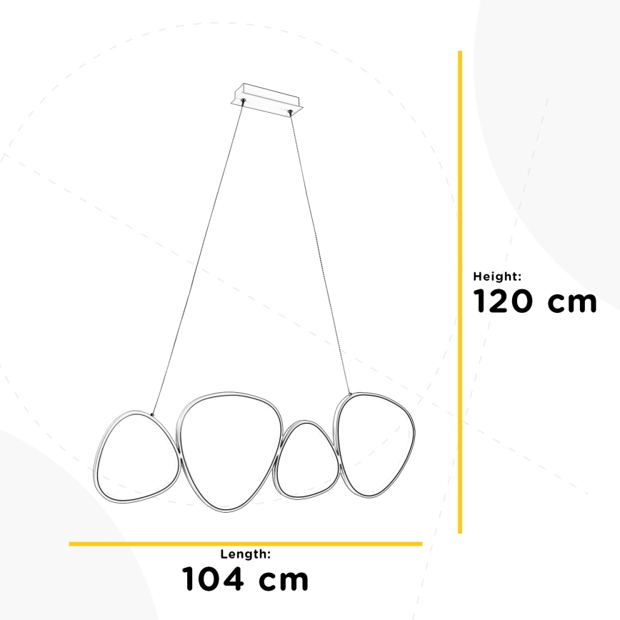 ONLI - LED Żyrandol na lince ROMEO LED/48W/230V 4000K biały