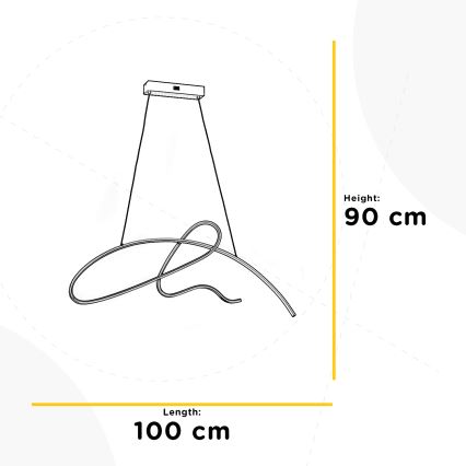 ONLI - LED Żyrandol na lince SIGN LED/42W/230V 4000K złoty
