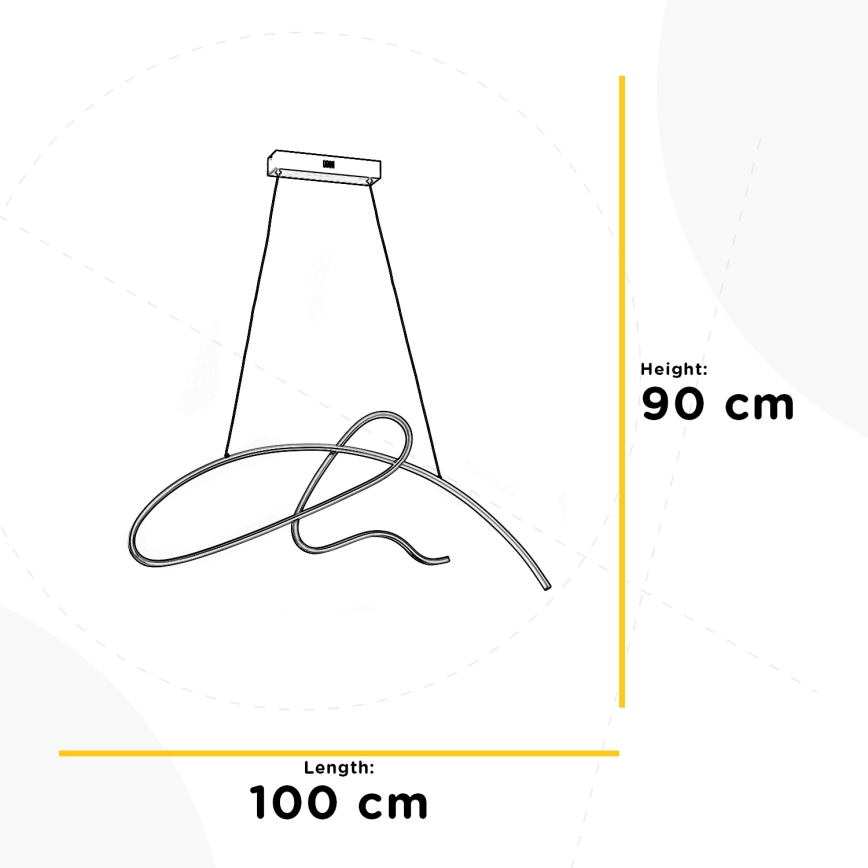 ONLI - LED Żyrandol na lince SIGN LED/42W/230V 4000K złoty