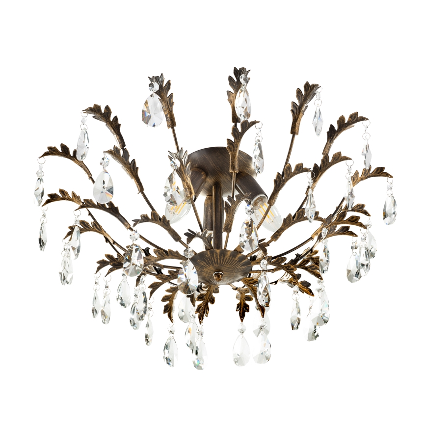 ONLI - Oprawa sufitowa TERESA 3xE14/6W/230V brązowa