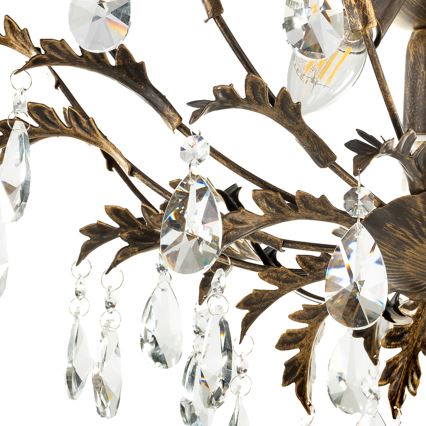 ONLI - Oprawa sufitowa TERESA 3xE14/6W/230V brązowa