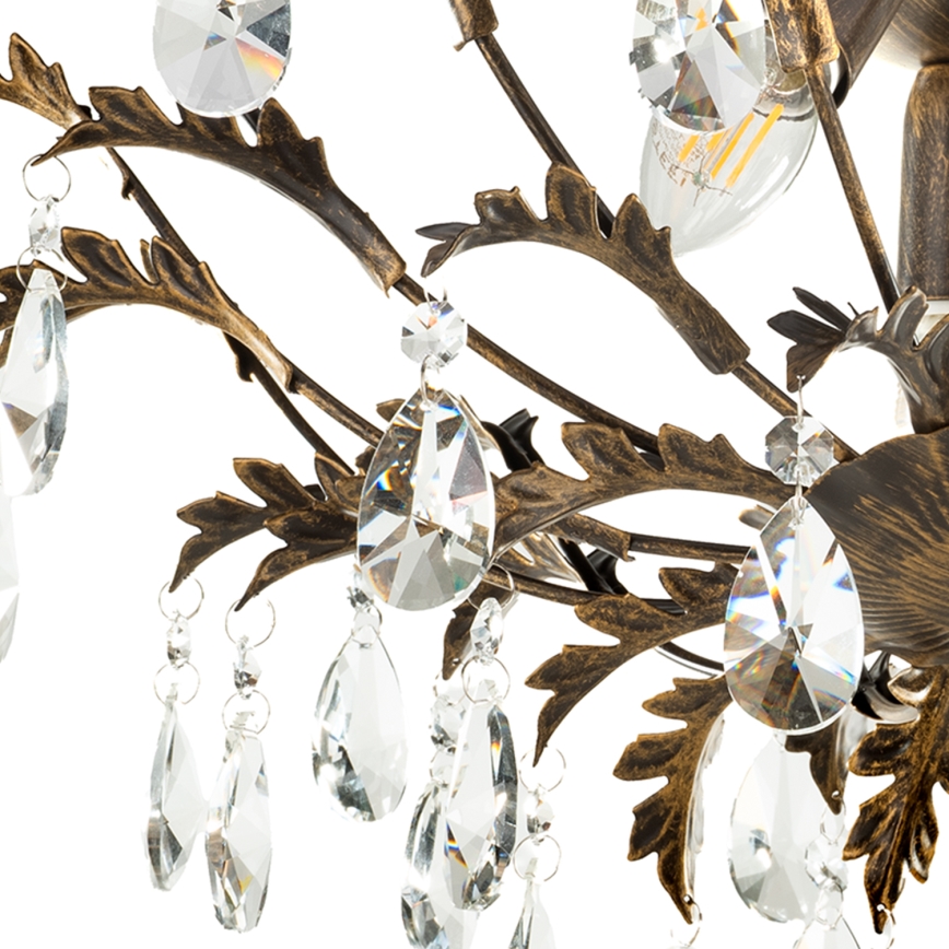 ONLI - Oprawa sufitowa TERESA 3xE14/6W/230V brązowa