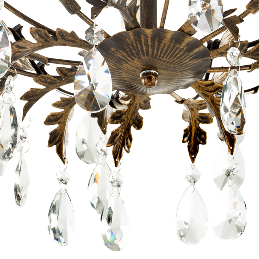 ONLI - Oprawa sufitowa TERESA 3xE14/6W/230V brązowa