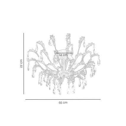 ONLI - Oprawa sufitowa TERESA 3xE14/6W/230V brązowa