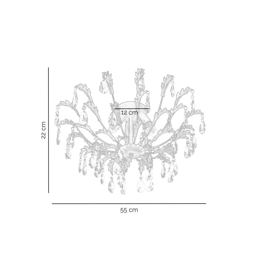 ONLI - Oprawa sufitowa TERESA 3xE14/6W/230V brązowa