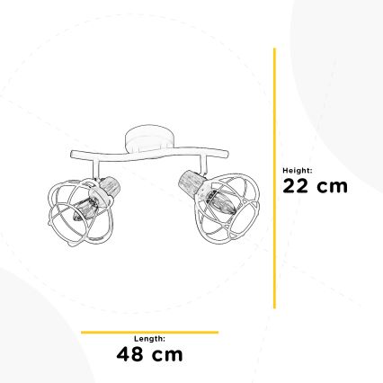 ONLI - Oświetlenie punktowe GINGER 2xE14/6W/230V