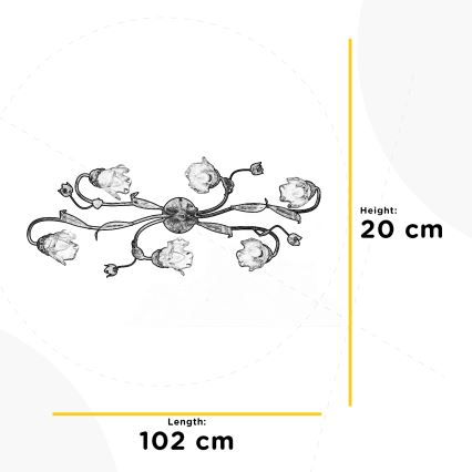 ONLI - Plafon ARIANNA 6xE14/6W/230V