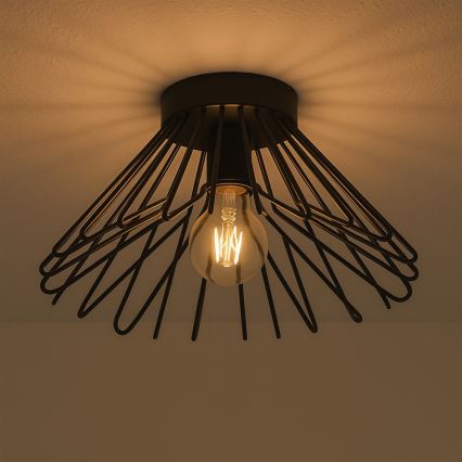 ONLI - Plafon DUCCIO 1xE27/22W/230V śr. 30 cm czarny