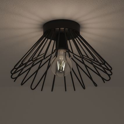 ONLI - Plafon DUCCIO 1xE27/22W/230V śr. 30 cm czarny