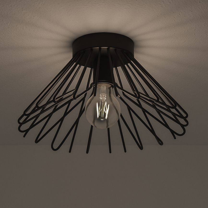 ONLI - Plafon DUCCIO 1xE27/22W/230V śr. 30 cm czarny