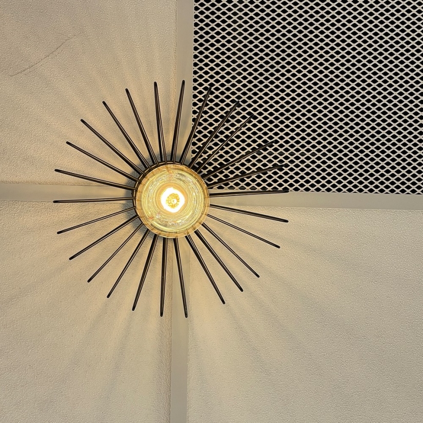 ONLI - Plafon DUCCIO 1xE27/22W/230V śr. 30 cm czarny