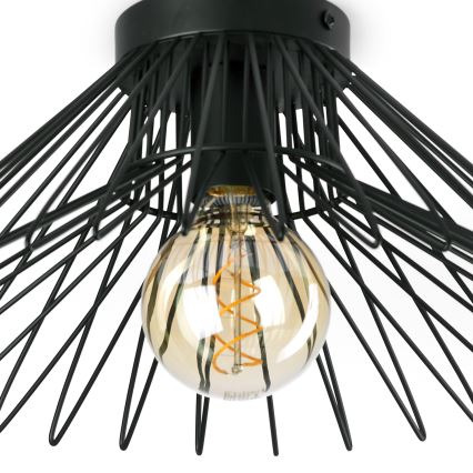 ONLI - Plafon DUCCIO 1xE27/22W/230V śr. 40 cm czarny