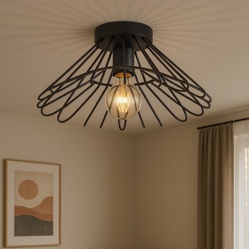 ONLI - Plafon DUCCIO 1xE27/22W/230V śr. 60 cm czarny