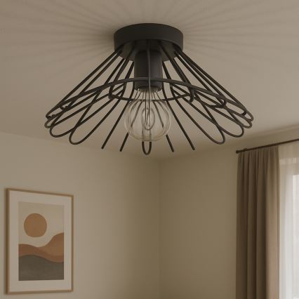 ONLI - Plafon DUCCIO 1xE27/22W/230V śr. 60 cm czarny
