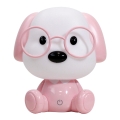 ONLI - Ściemnialna dziecięca lampka nocna LED PUPPIES LED/3W/230V 20 cm pies/różowy
