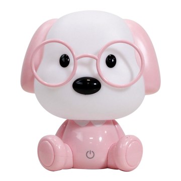ONLI - Ściemnialna dziecięca lampka nocna LED PUPPIES LED/3W/230V 20 cm pies/różowy