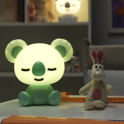 ONLI - LED ściemniana lampka nocna dla dzieci PUPPIES LED/3W/230V 20 cm koala/zielona
