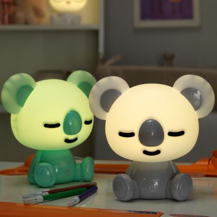 ONLI - LED ściemniana lampka nocna dla dzieci PUPPIES LED/3W/230V 20 cm koala/zielona