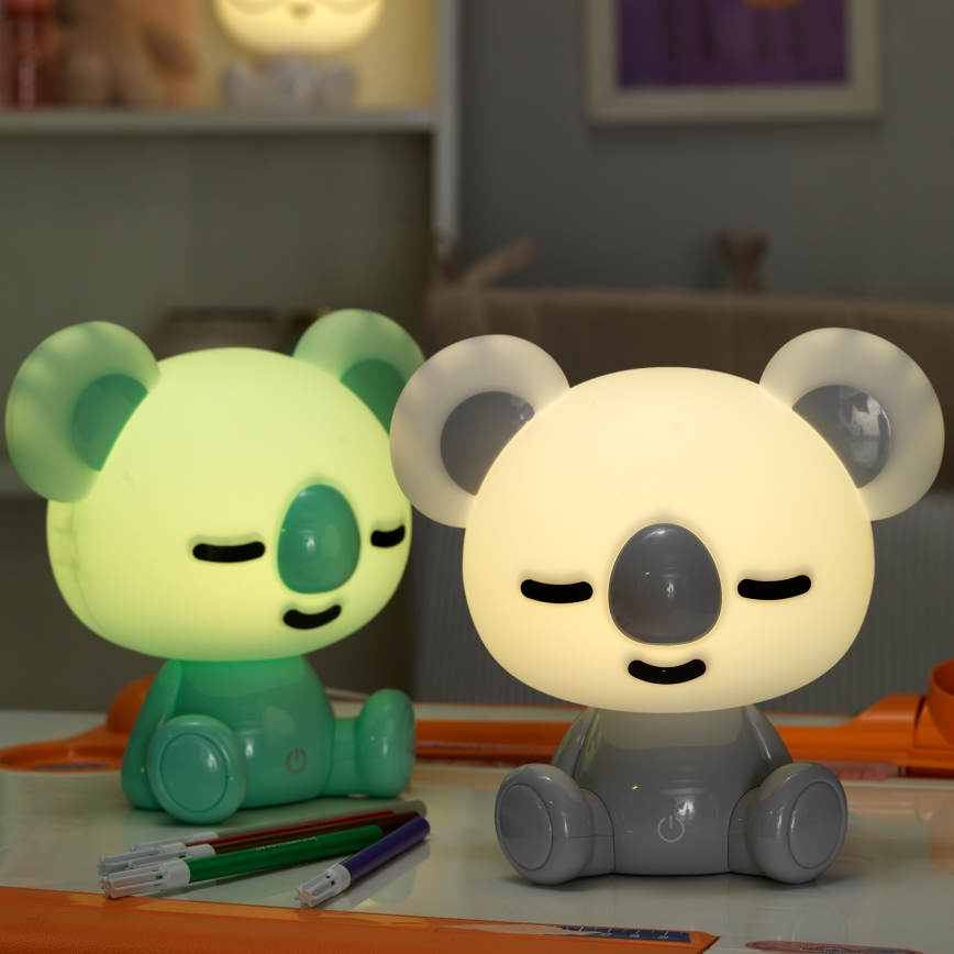 ONLI - LED ściemniana lampka nocna dla dzieci PUPPIES LED/3W/230V 20 cm koala/zielona
