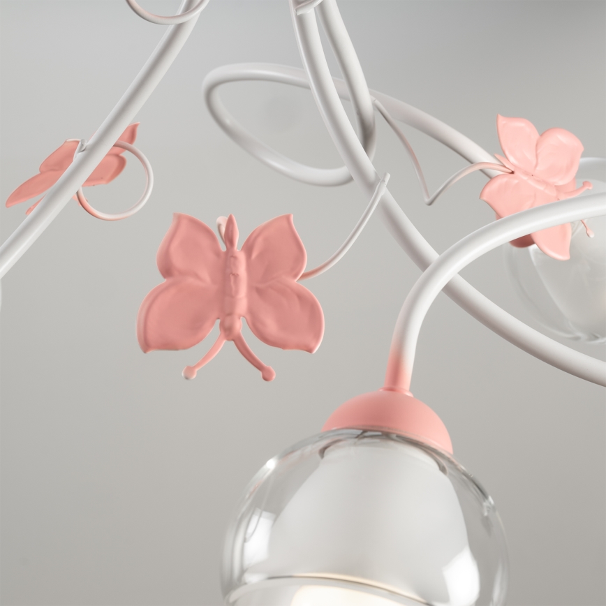 ONLI - Żyrandol dziecięcy BUTTERFLY 3xE14/6W/230V