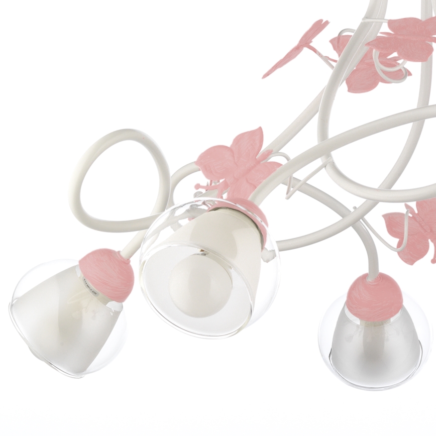 ONLI - Żyrandol dziecięcy BUTTERFLY 5xE14/6W/230V