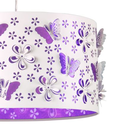ONLI - Żyrandol dziecięcy TITILLA 1xE27/22W/230V fioletowy/biały