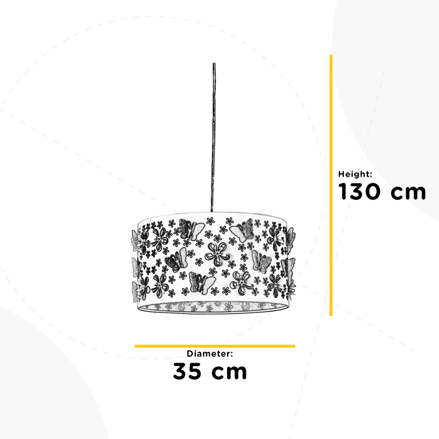 ONLI - Żyrandol dziecięcy TITILLA 1xE27/22W/230V fioletowy/biały