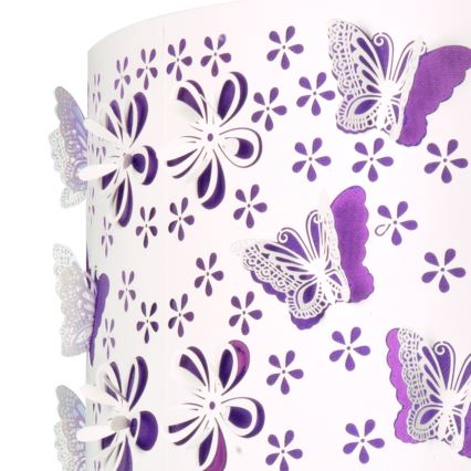 ONLI - Żyrandol dziecięcy TITILLA 1xE27/22W/230V fioletowy/biały