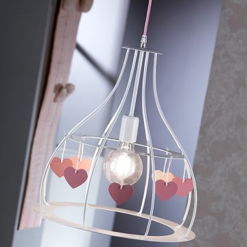 ONLI - Żyrandol dziecięcy TITTA 1xE27/22W/230V różowy