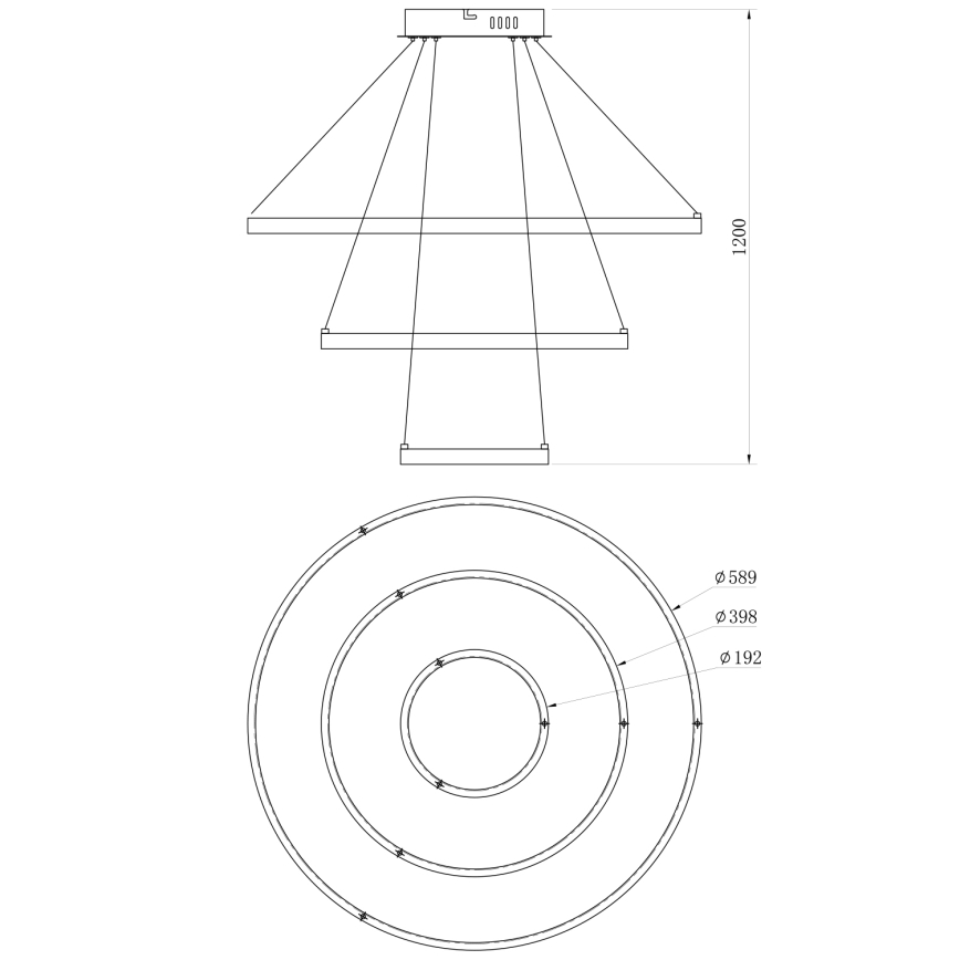 ONLI - Żyrandol LED na lince NOELIA LED/40W/230V złoty